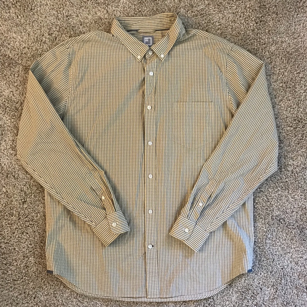 EUC JCP 80s 2-Ply Long- Sleeve, Button-Down Shirt